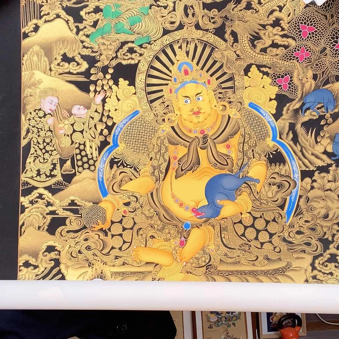 装裱画張**.尼泊尔手绘唐卡画芯