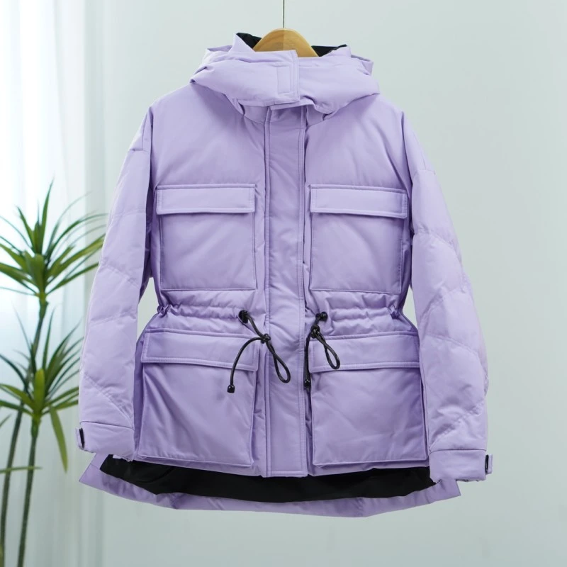 歌系列   WF135  女装时尚撤柜秋冬羽绒服紫色W51168