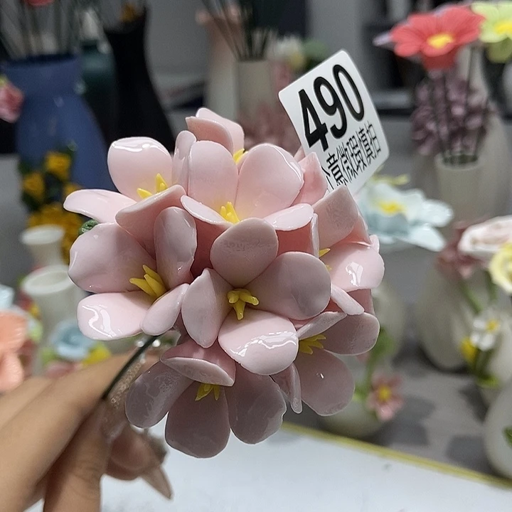 陶瓷纯手工捏花设计