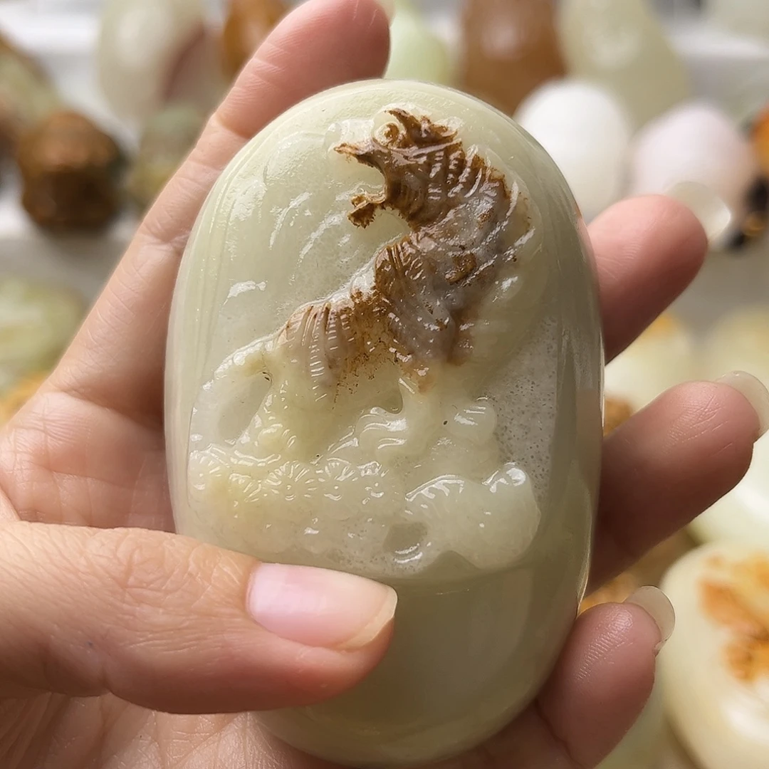 石材方解石手把摆件不退换虎