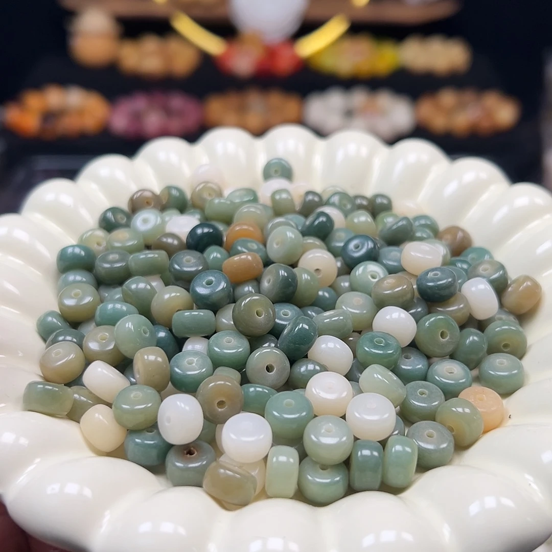 菩提根/象牙果手串微瑕卡10绿色药片150颗