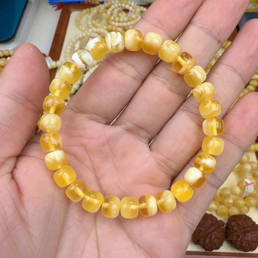 琥珀未镶嵌手链蜜蜡手串