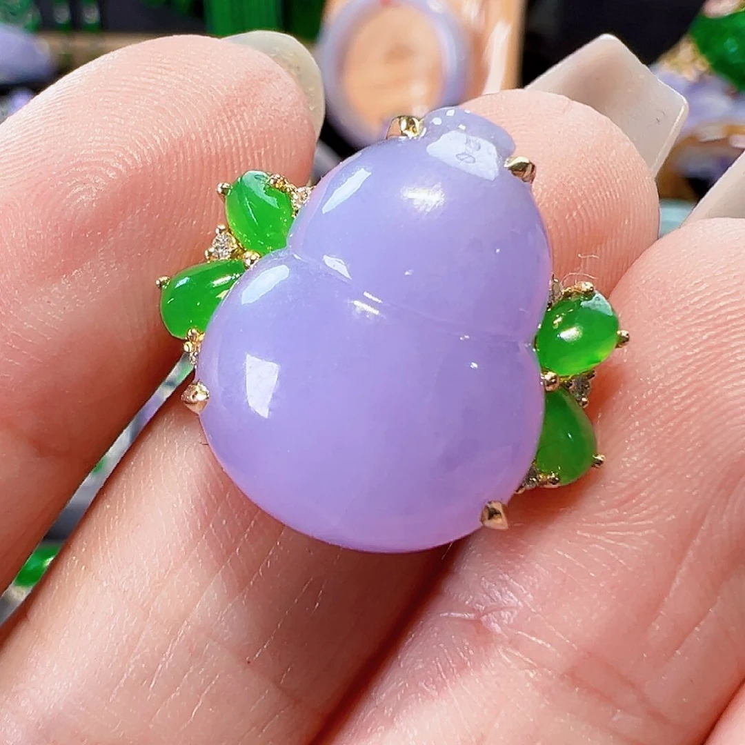 翡翠戒指18K金镶嵌签收后24小时鉴赏期