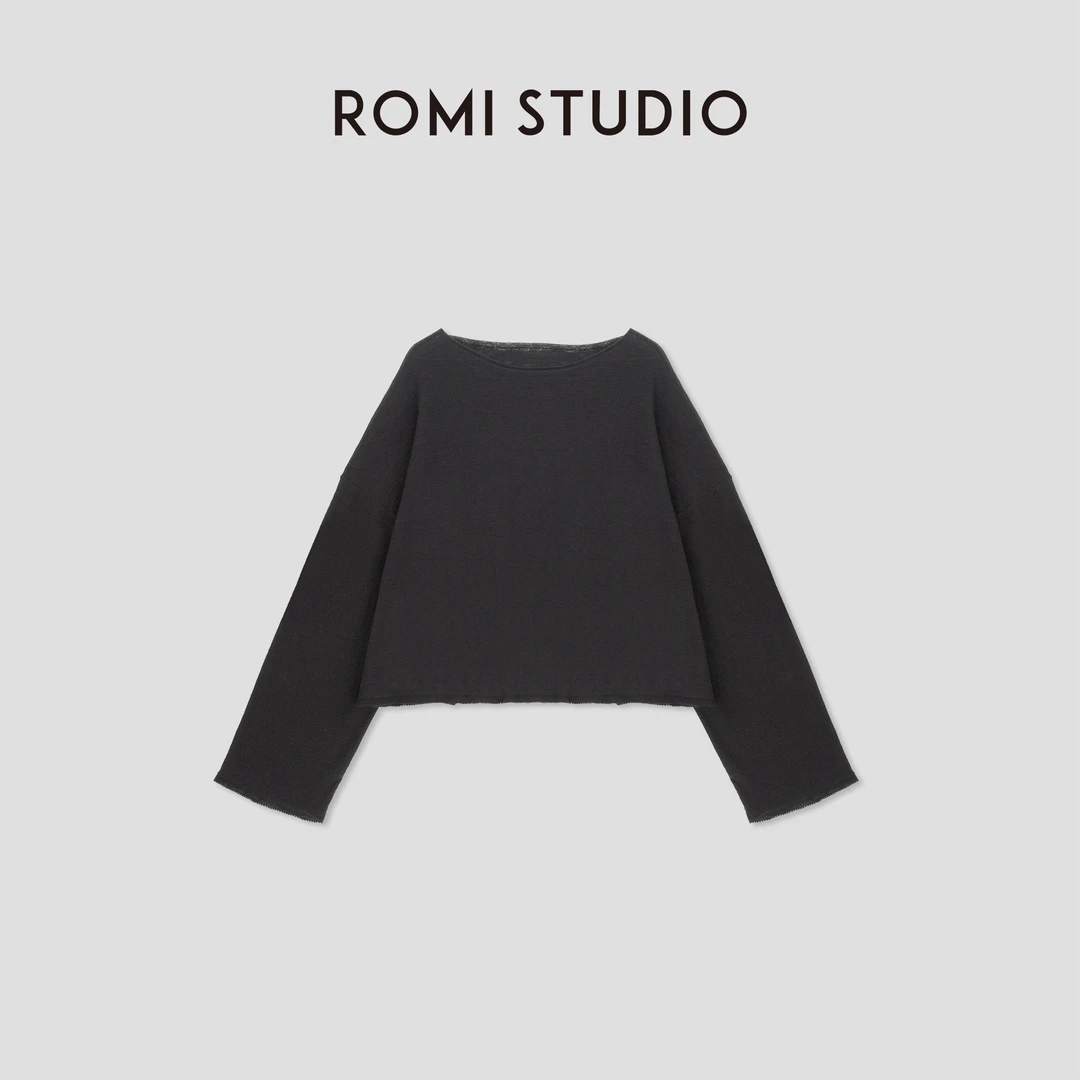 ROMI STUDIO“法式优雅" 21S双股亚麻混纺透气针织罩衫 24SSM216