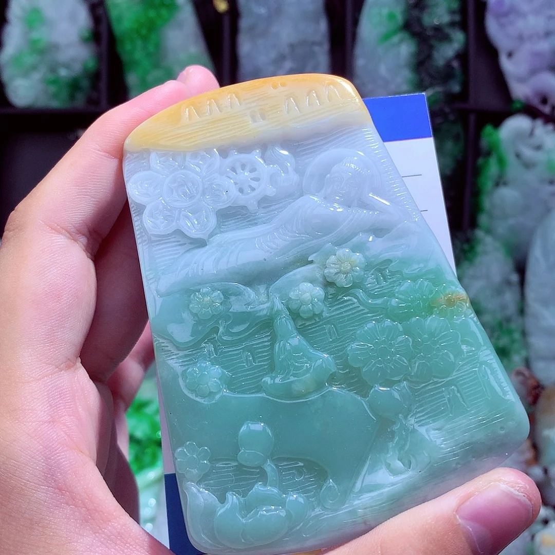 翡翠未镶嵌颈饰挂件