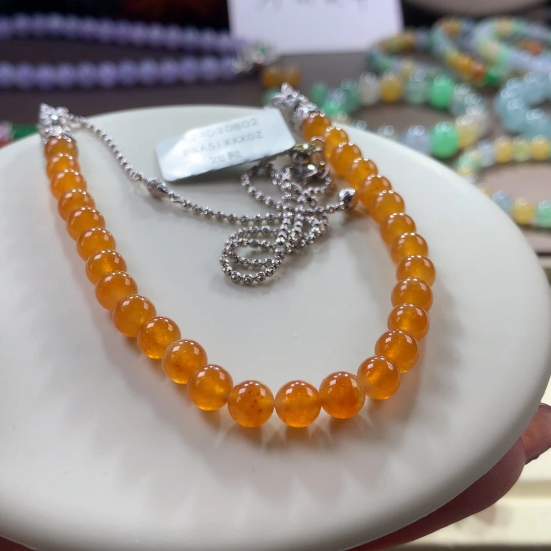 翡翠颈饰未镶嵌翡翠高冰冰黄翡卡6+