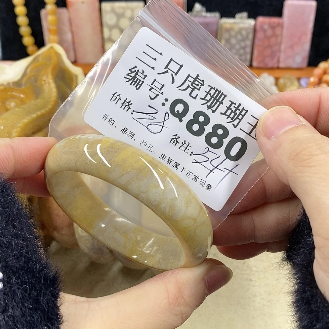 硅化珊瑚（珊瑚玉）1未镶嵌月**鸿