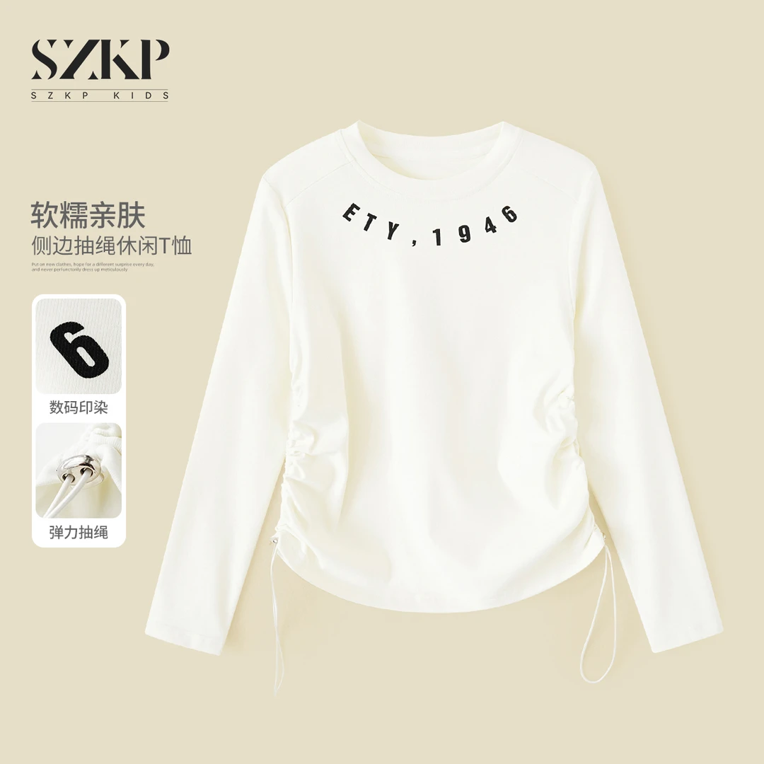 SZKP春季新款女童装中大童儿童女宝上衣潮款百搭打底衫BXYC550152