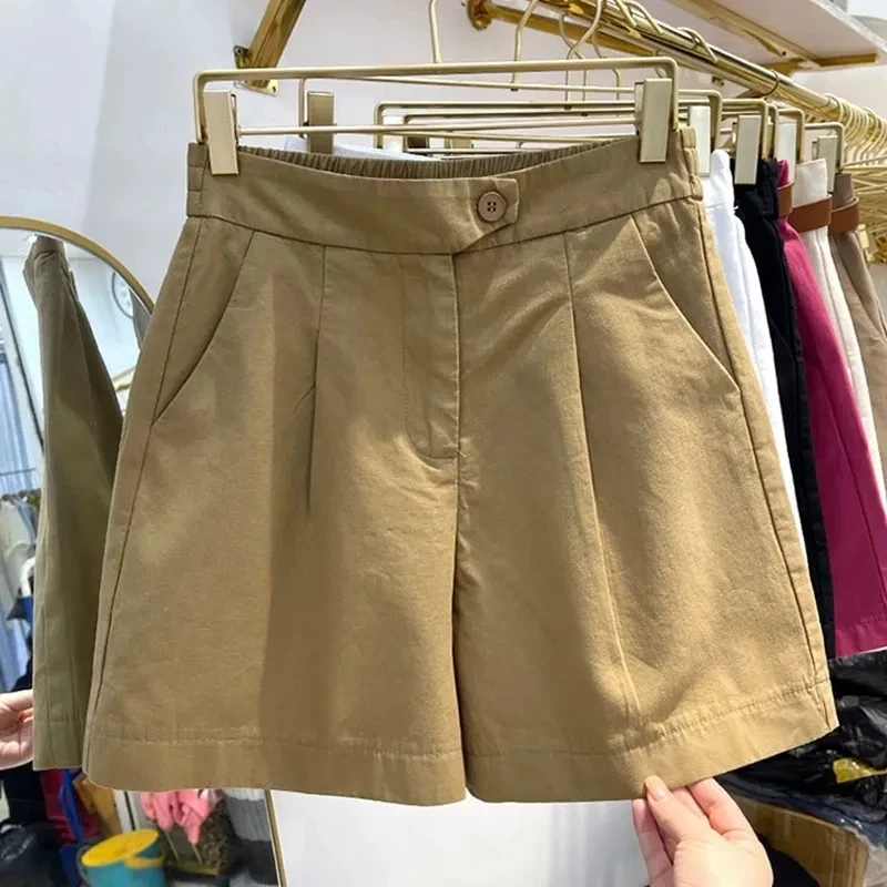 加大码夏季薄款休闲短裤女胖妹妹显瘦梨型身材宽松阔腿五分裤