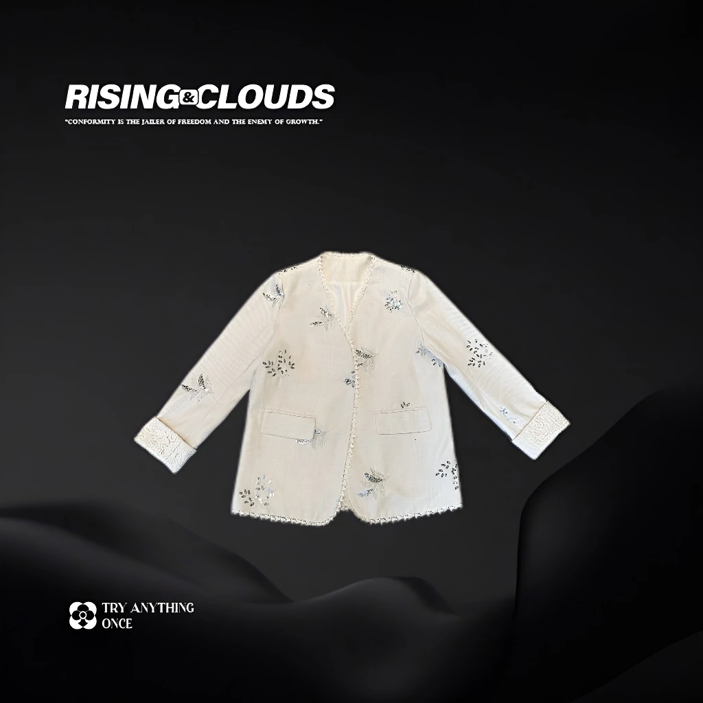 RISING&CLOUDS小云姐【涵白】2025显瘦欧若风时尚西装030002