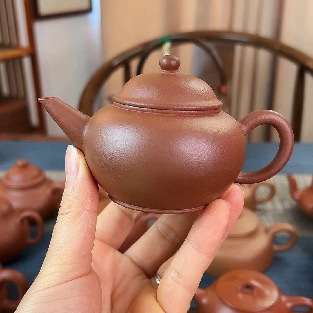 紫砂茶壶精品原矿 水平 红皮龙泥 150cc
