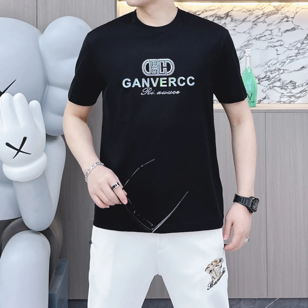 2025男士夏季薄款欧货T恤圆领休闲短袖