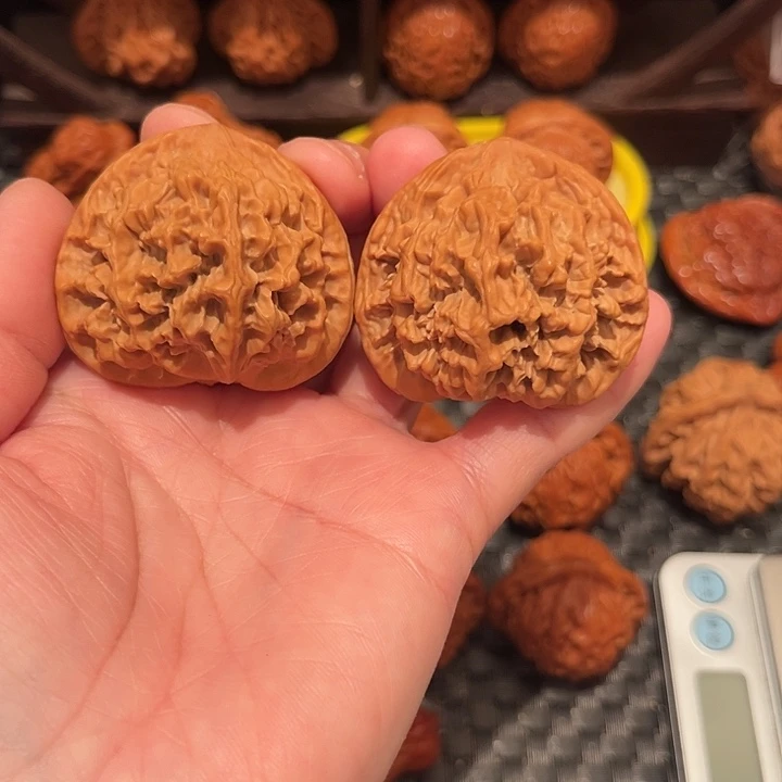 胡***生文玩核桃把件龙鳞纹帝王