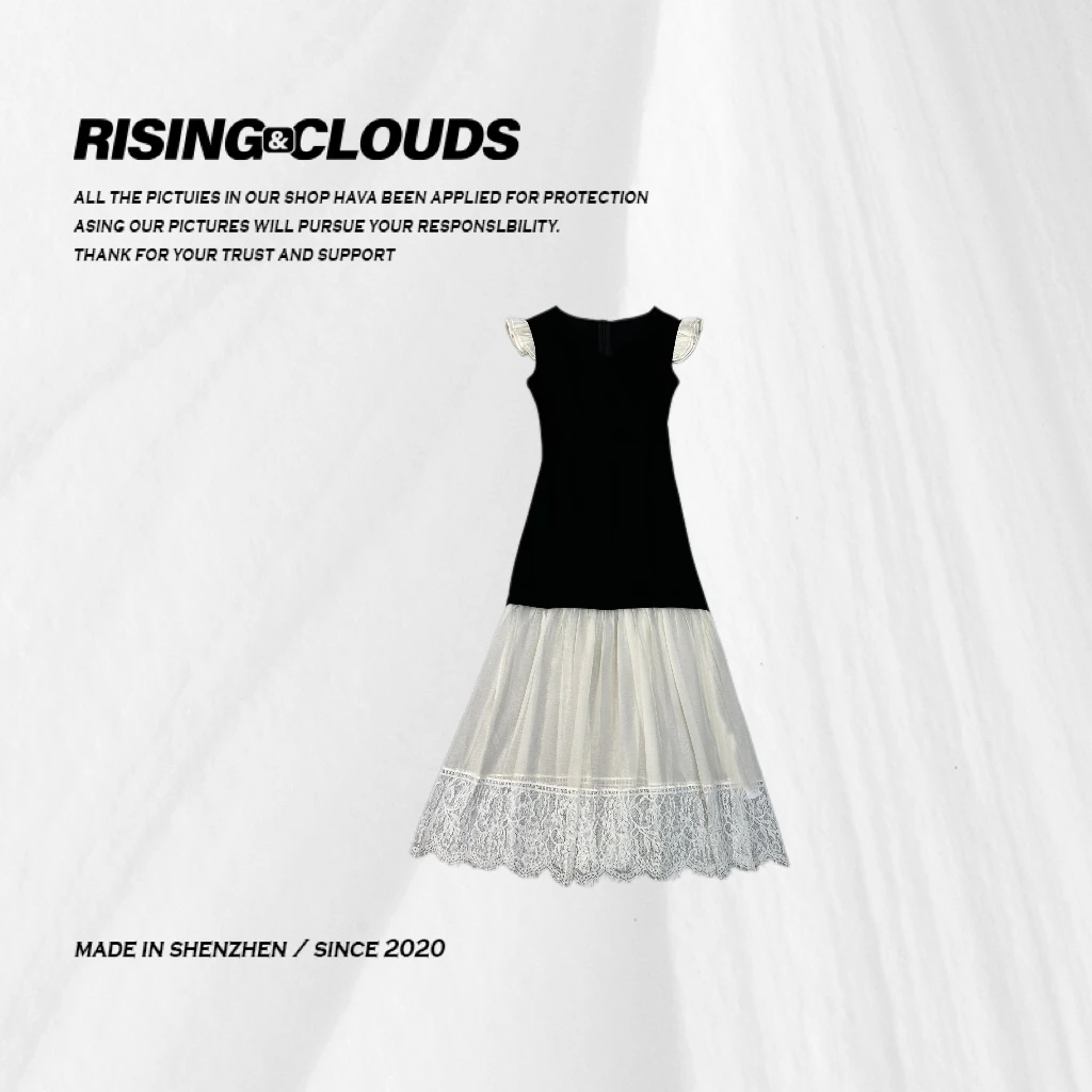 RISING&CLOUDS【小云姐】舒适百搭日常飞飞袖连衣裙040179