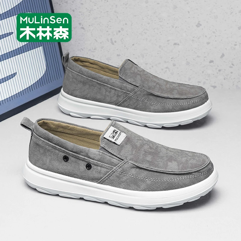木林森男士舒适百搭夏季透气软底春季老北京布鞋潮流防滑低帮潮鞋