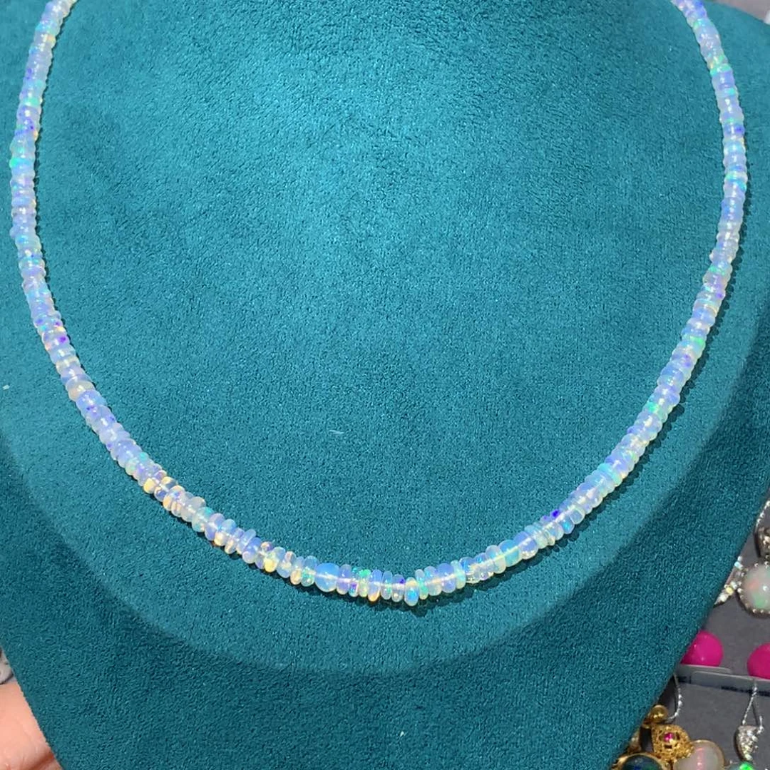 欧泊福利项链银S925镶嵌