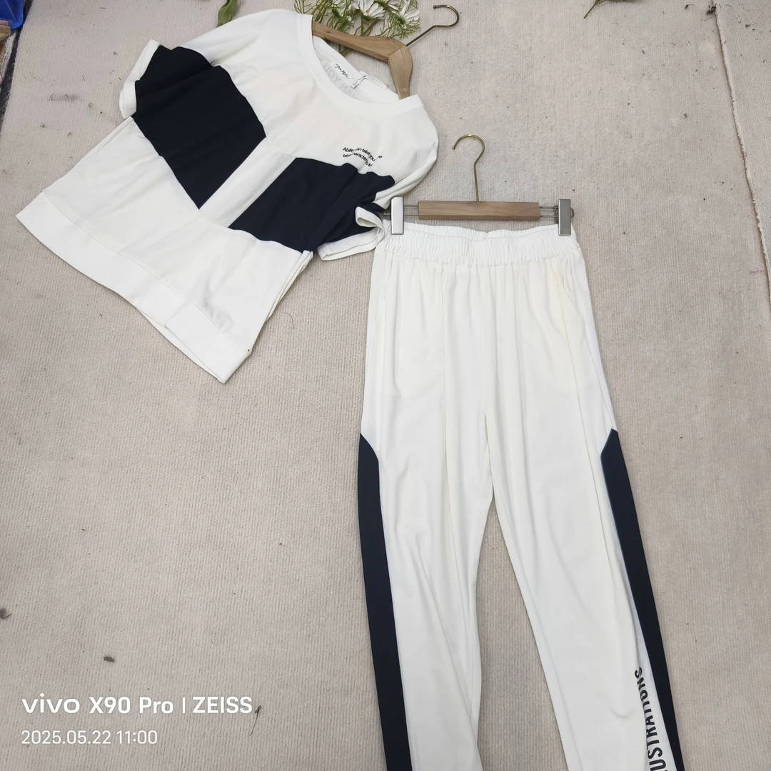 唯琳剪标   7仓F3-12-3624款   58人棉拼色运动休闲套装