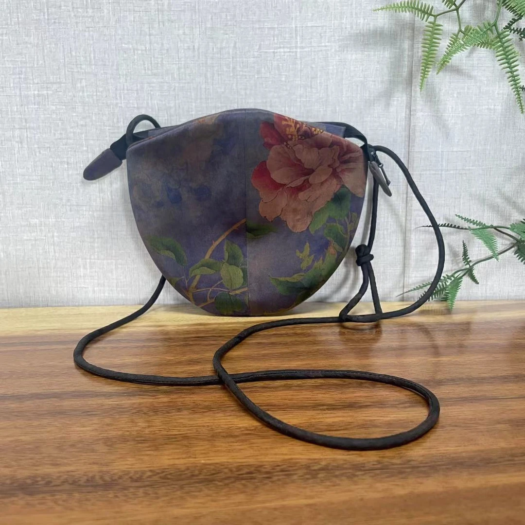 【小200-400】复古新中式桑蚕丝老师傅元宝包手提包手拎包