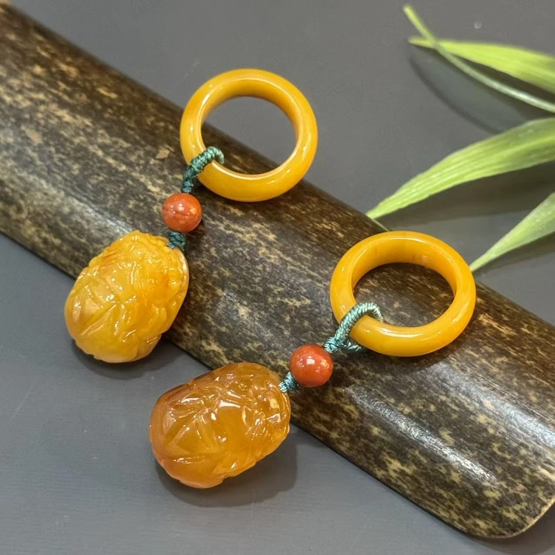 【乌达齐珠宝】18mm+老蜡貔貅跑环提溜@多样性只发其中一件