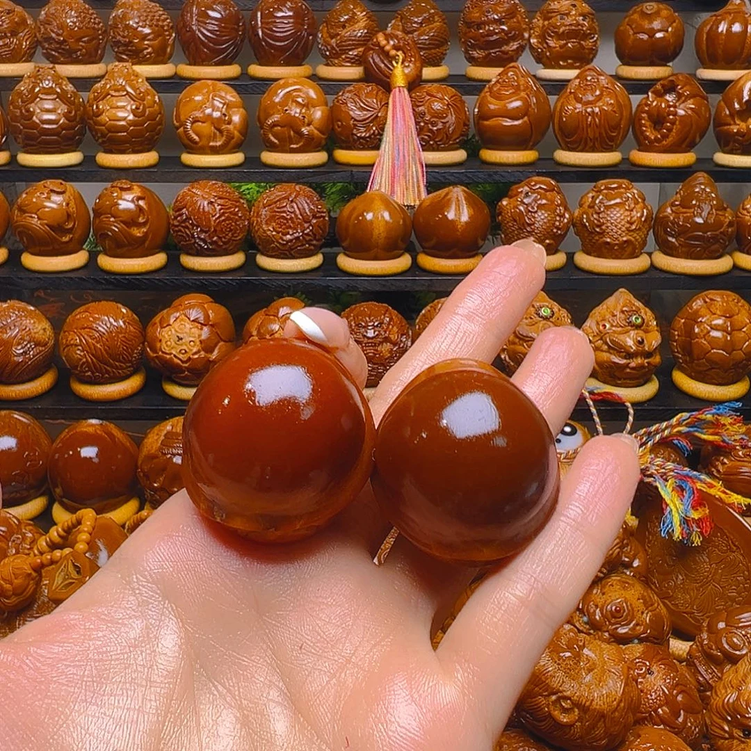 橄榄核手串/手链元宝富家初级玉华一对