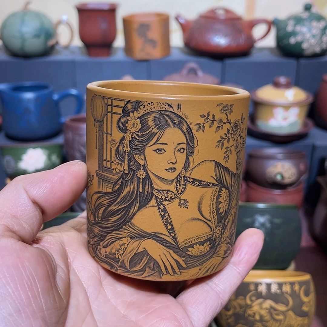 原矿紫砂手工主人杯