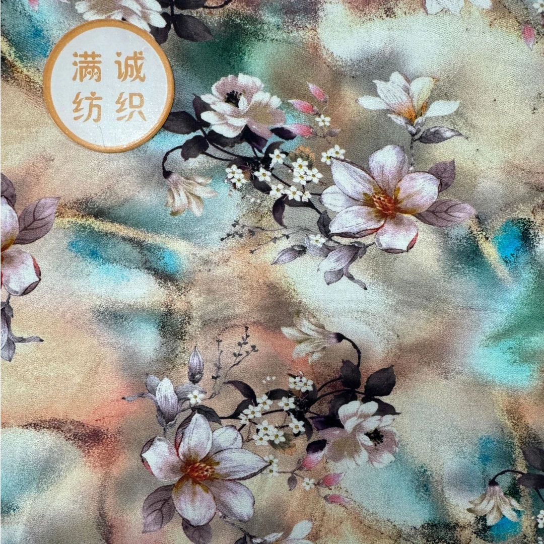 棉绸奇花异草面料