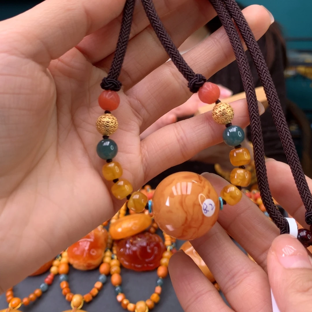 蜜蜡未镶嵌颈饰天然