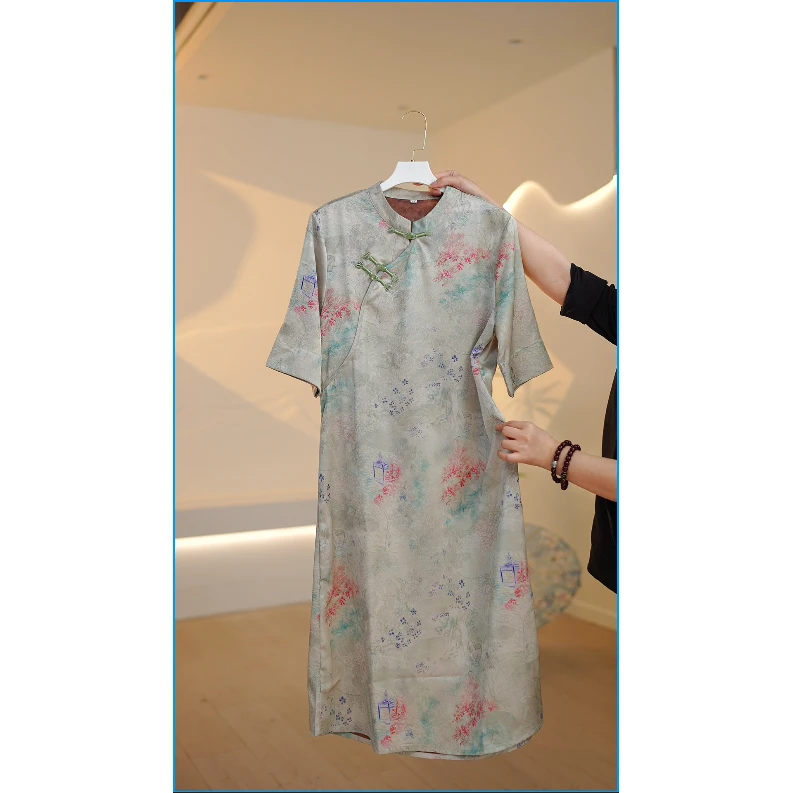 【清风雅韵】改良版旗袍新中式国风复古宽松大码连衣裙