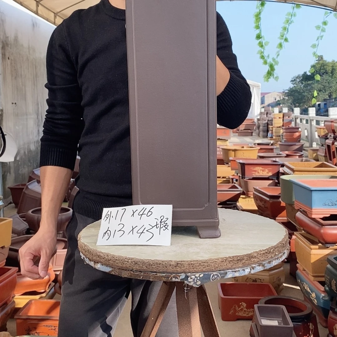 紫砂花盆口不正瑕疵