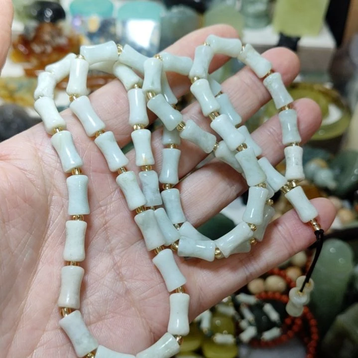 岫玉未镶嵌毛衣链