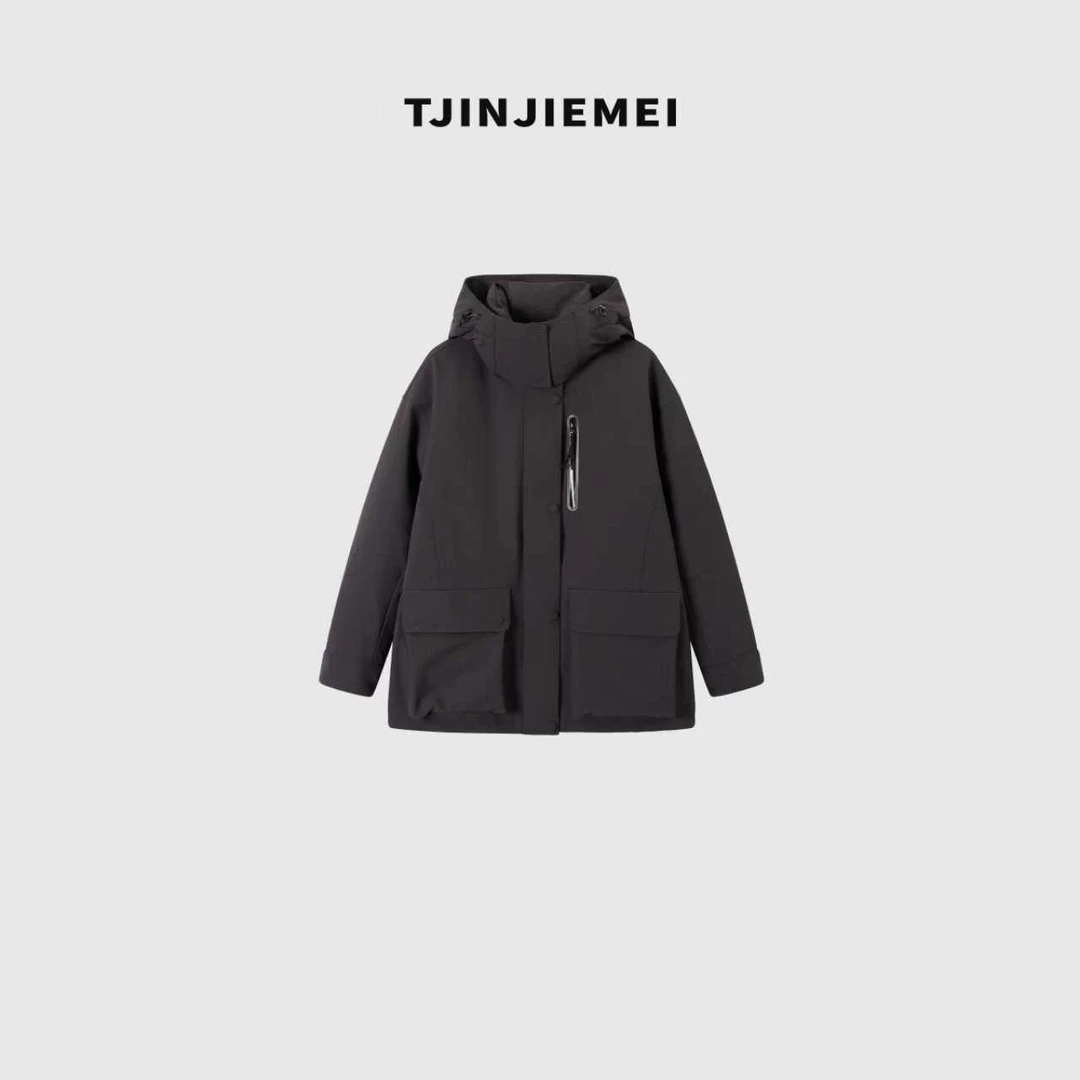 T井姐妹【旅行】派克抽绳羽绒服时尚休闲外套ERF2510-25W86357