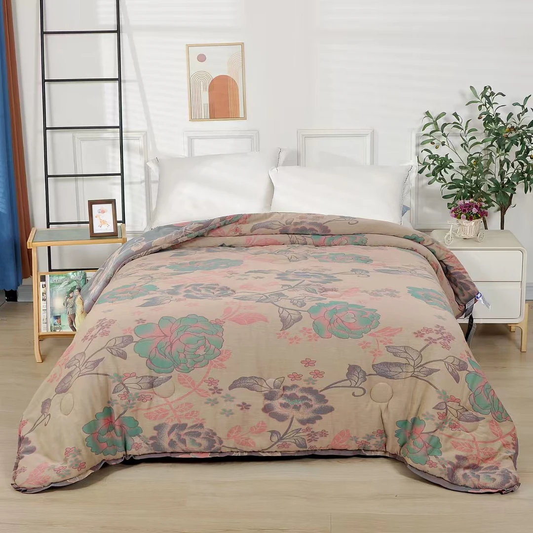 【岸牡丹】48x74枕套纯棉双层纱布一对装全棉可水洗A类有氧纱枕套