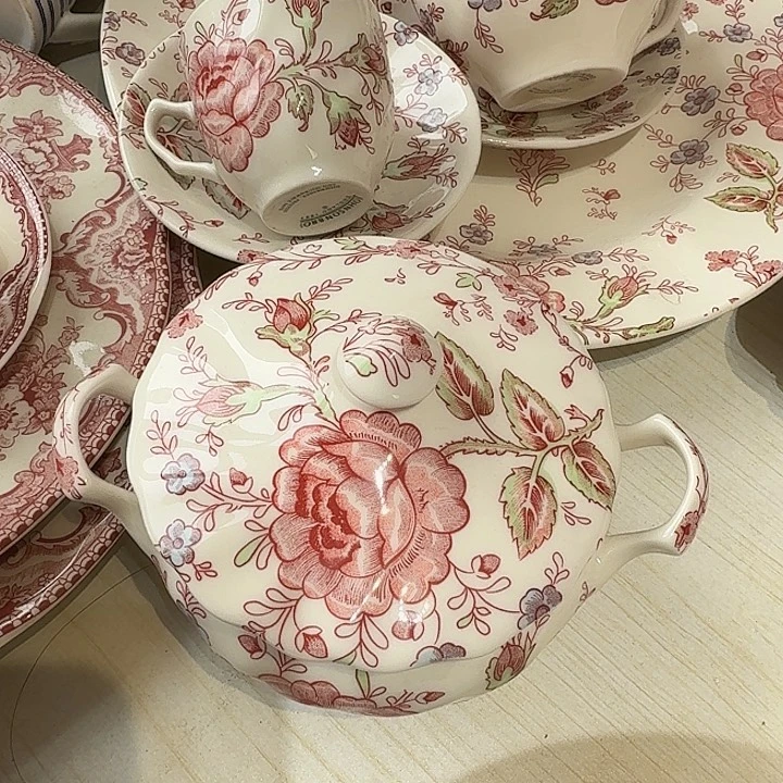 塑料全新玫瑰糖罐一套