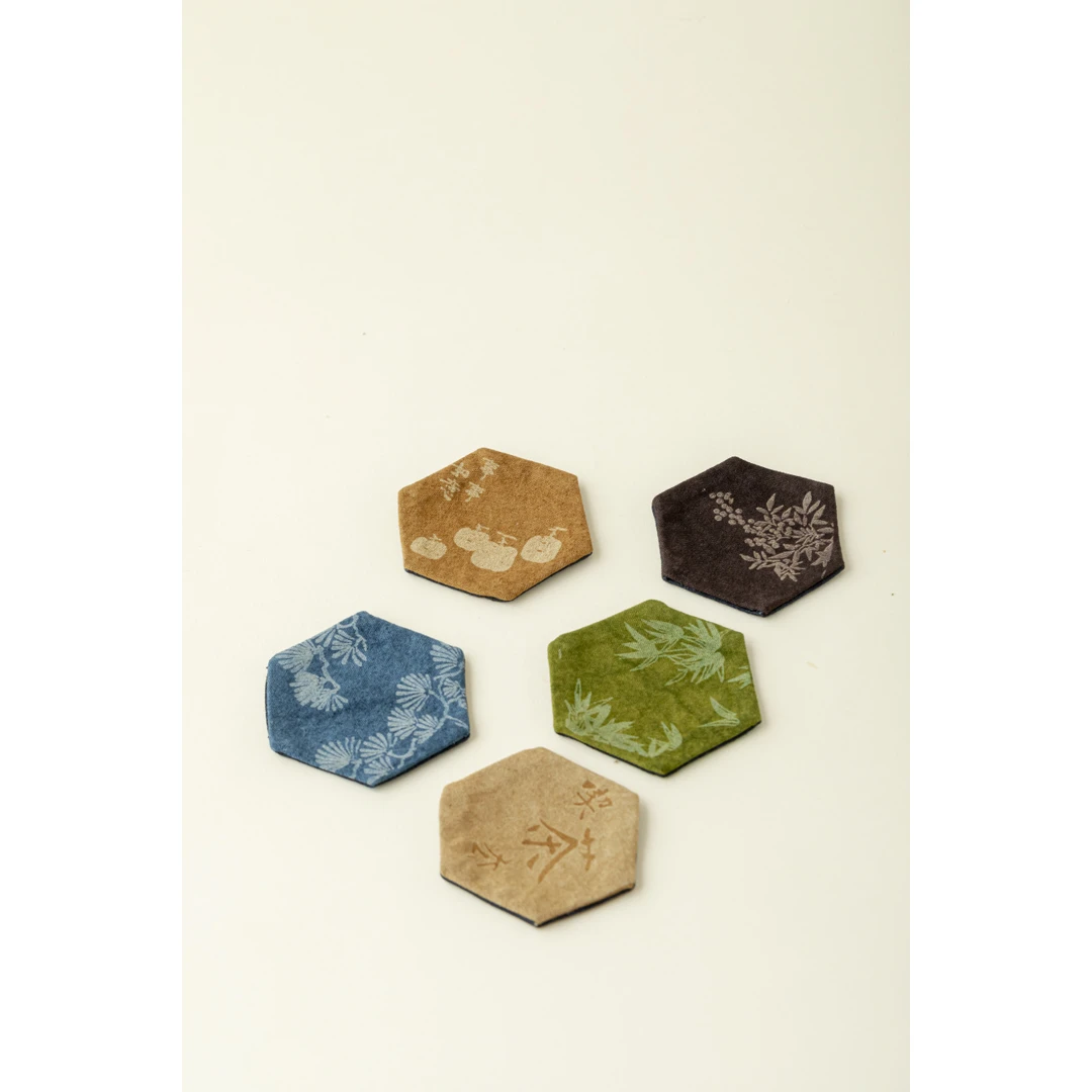 纳兰-扎染六角杯垫（NL002004D+Q3069+Q3084+Q3075+Q3070）