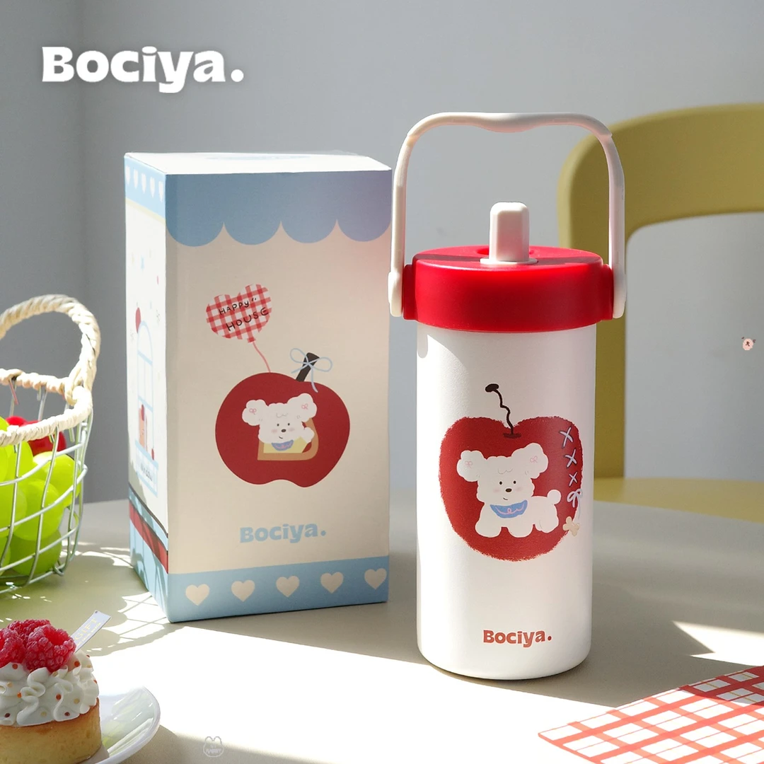 水杯保温杯女大容量高颜值学生儿童吸管杯316不锈钢保冷杯子女生