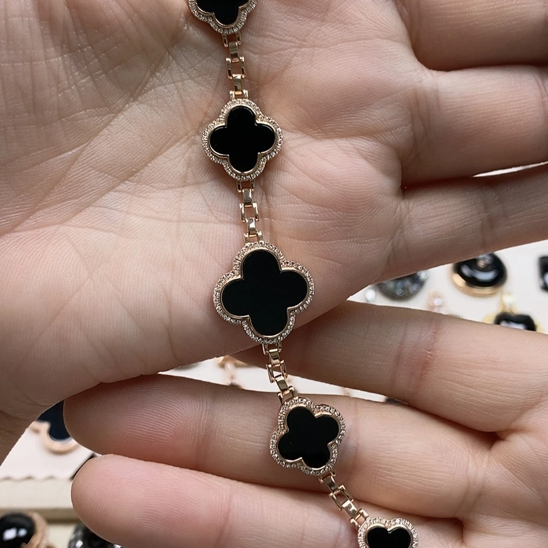 翡翠18K金镶嵌手链