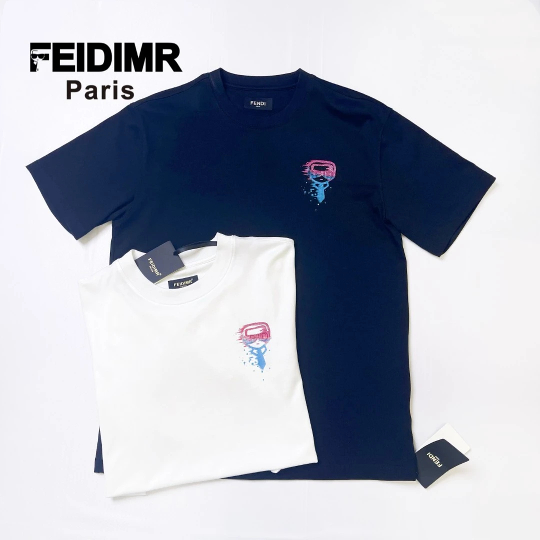 FEIDIMR老佛爷393012男士T恤短袖轻奢夏季纯棉圆领时尚