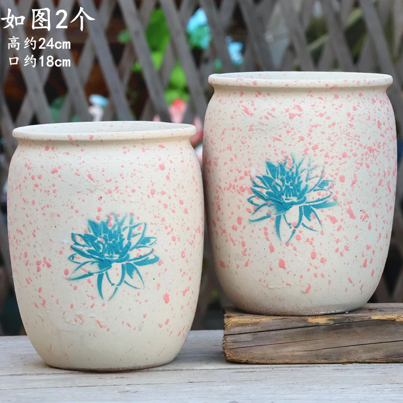 宜兴粗陶紫砂花盆大号透气陶瓷多肉植物老桩花卉盆