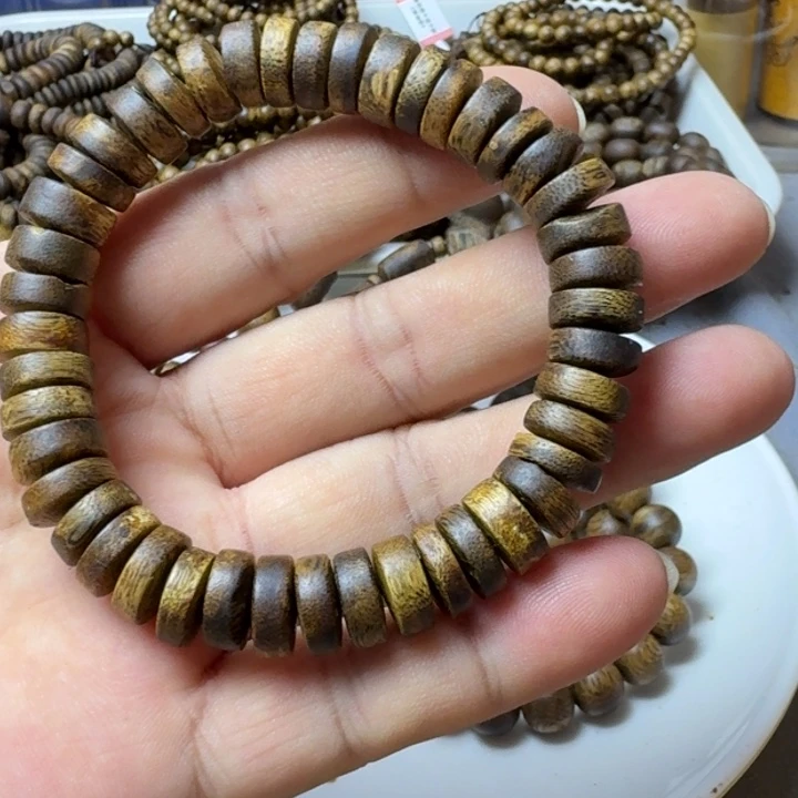 沉香手串囍*％乌身手串9克加