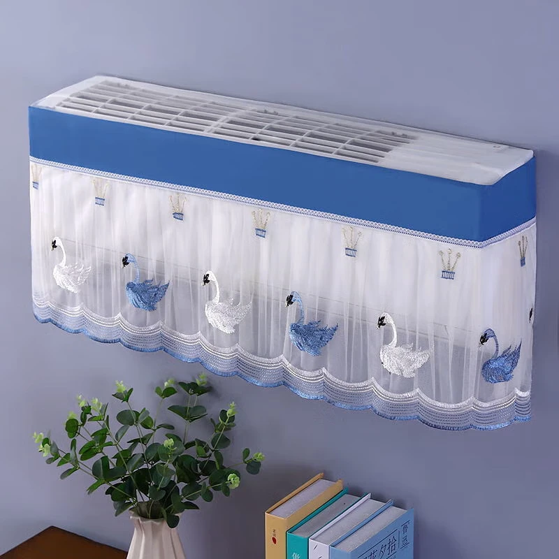 空调套挂式田园布艺空调罩开机不取挂式防尘罩新款通用防直吹罩子