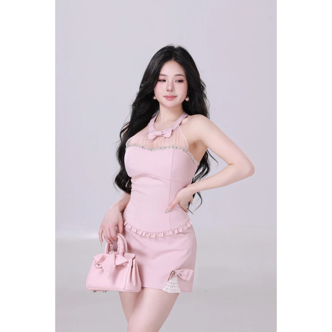 MengFairy 现现【未施粉黛】温柔气质包臀显瘦连衣裙4987M欧若风