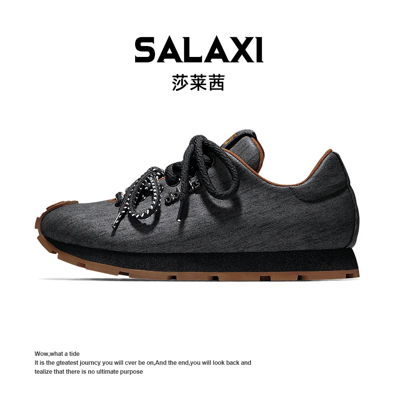 SALAXI/莎莱茜25冬季日常简约舒适德训鞋复古阿甘运动鞋