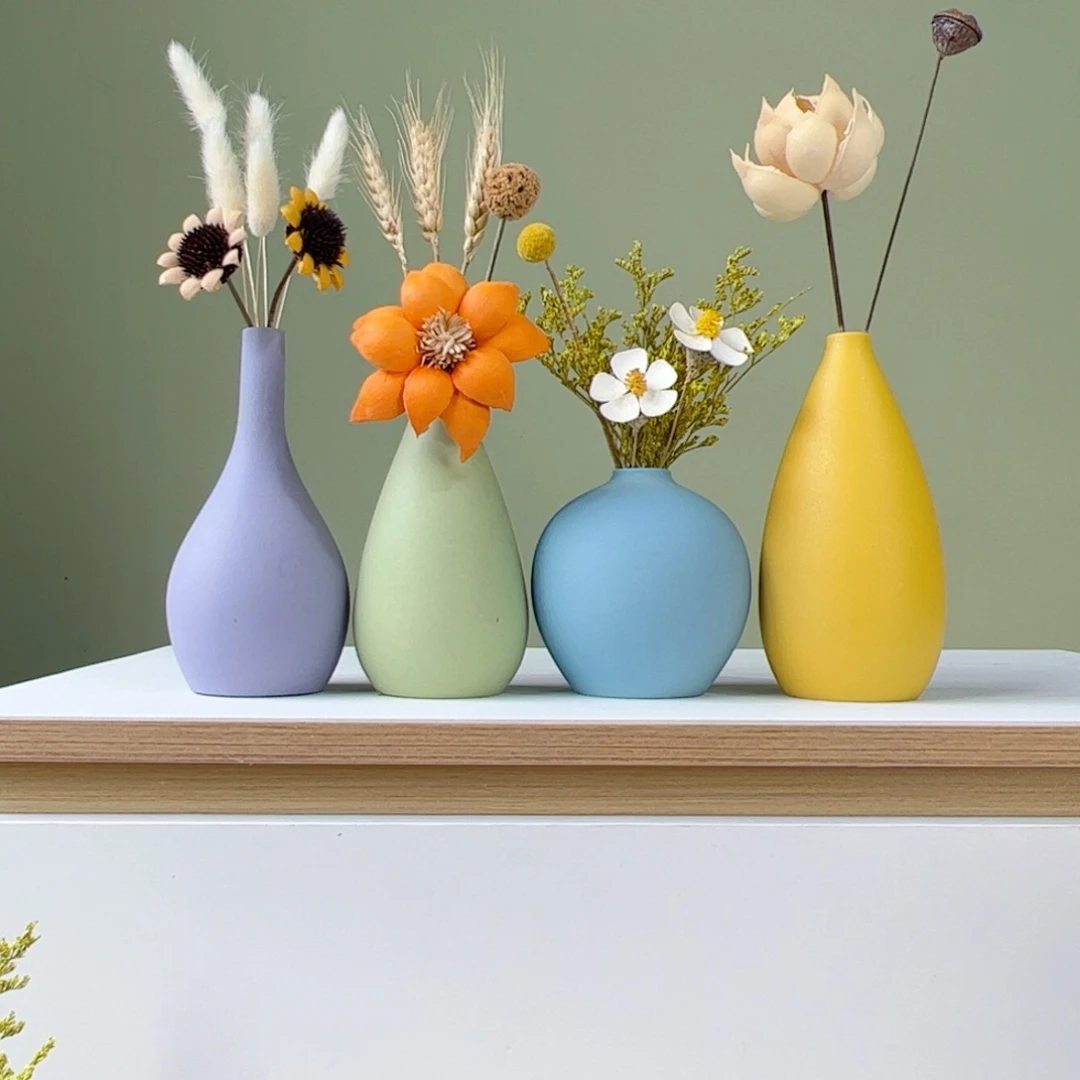 陶瓷花瓶陶瓷花瓶带花高度20-30厘米左右