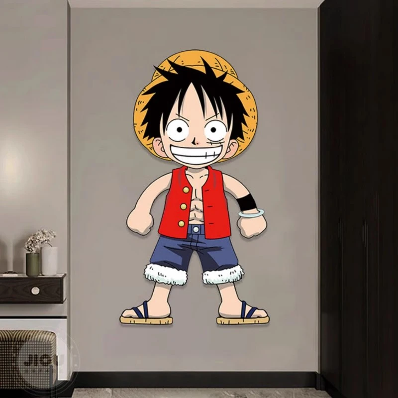 海贼王玄关卧室书房装饰画高档客厅挂画路飞卡通儿童房壁画628