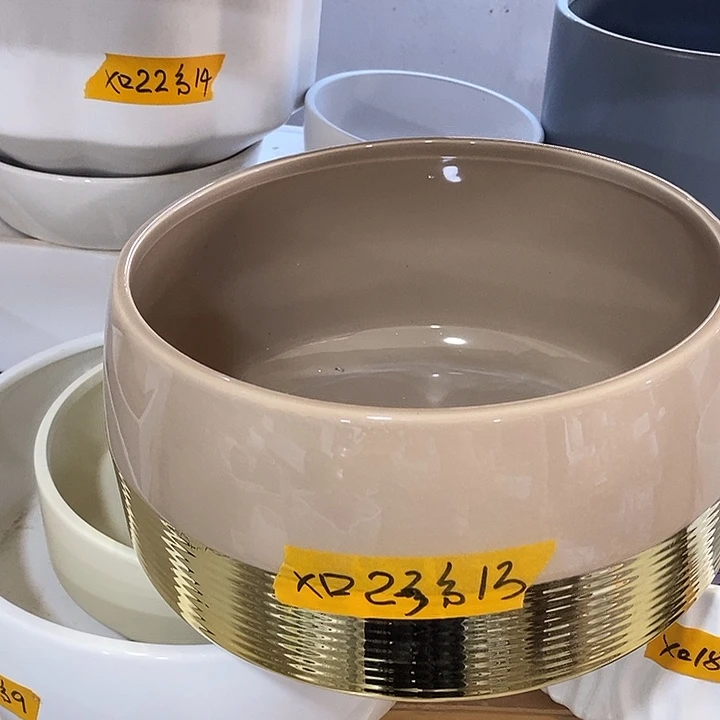 摆件水培陶盆无孔 瑕疵介意勿拍