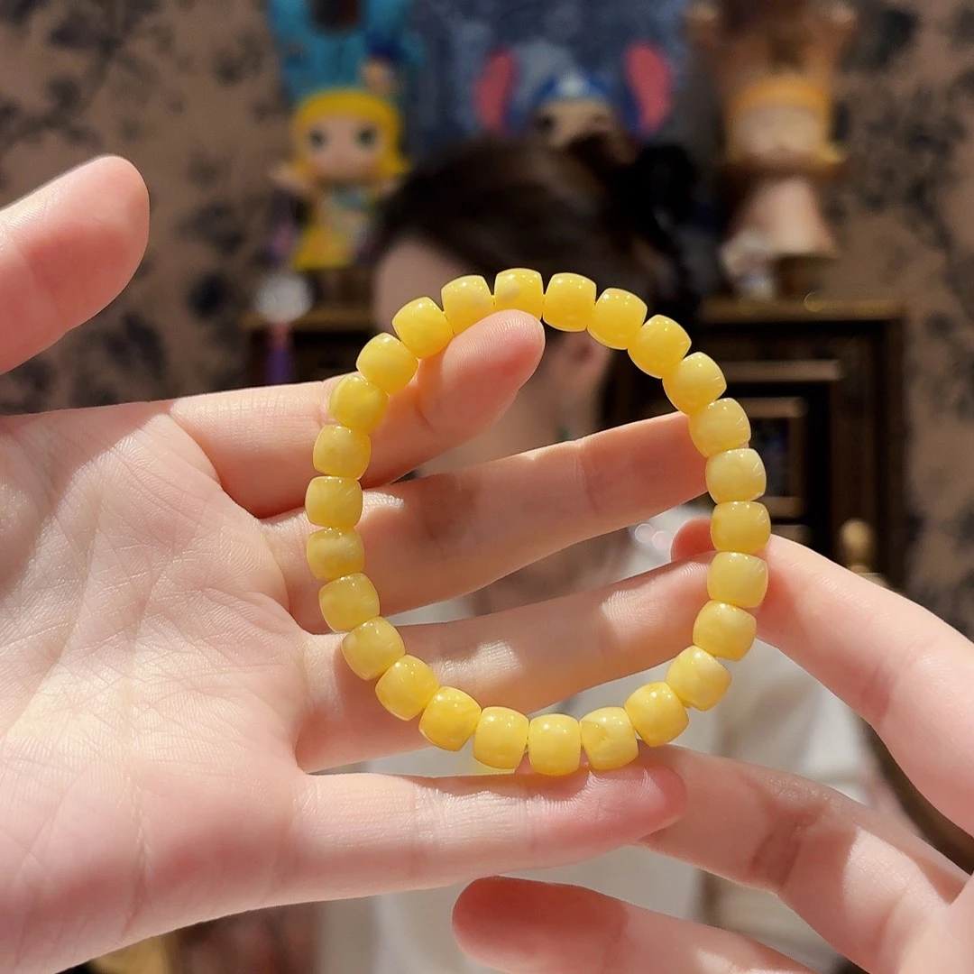 蜜蜡未镶嵌手链多样性发其一