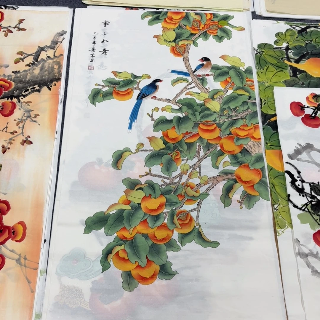 国画140×70工笔手绘画画画