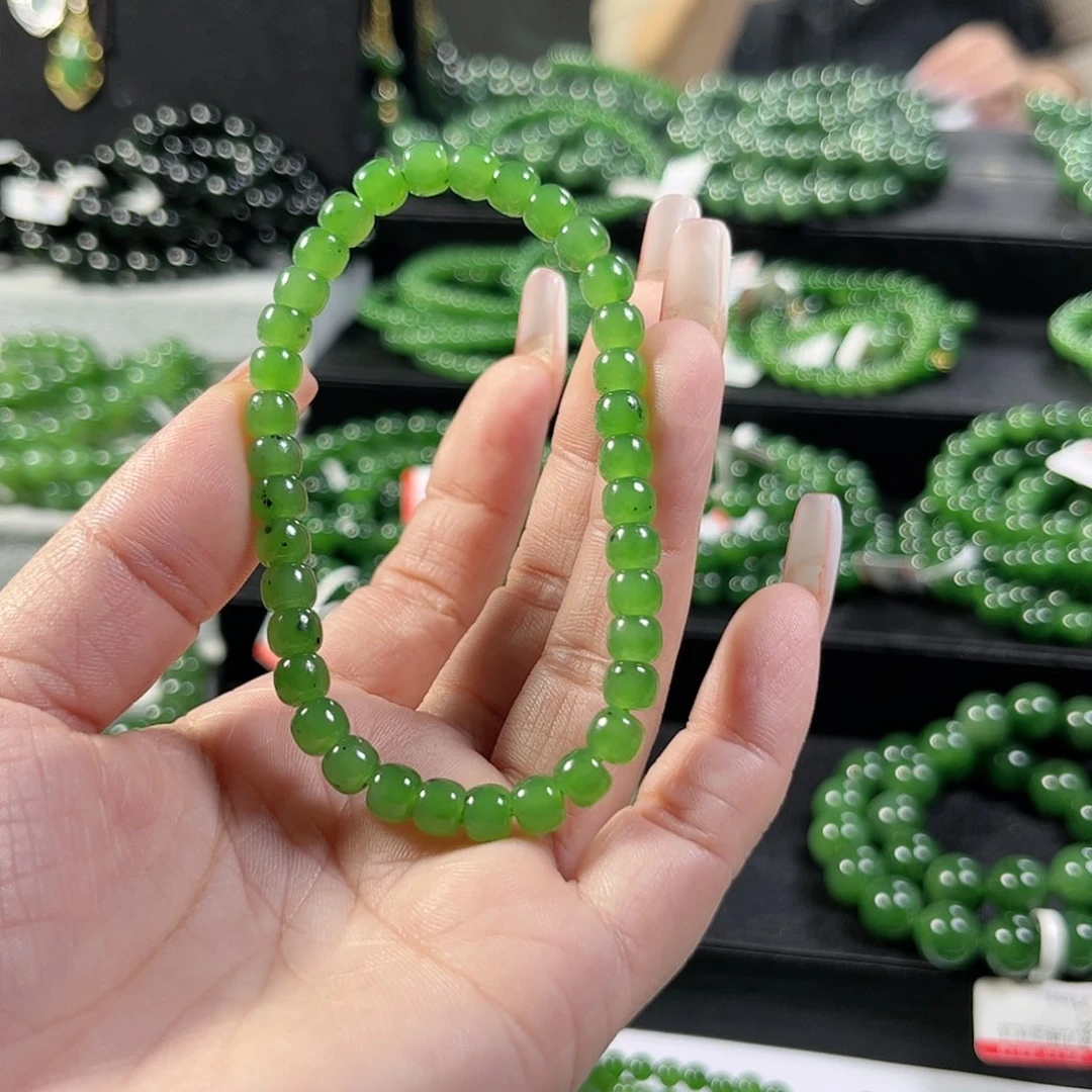 和田玉（碧玉）手链未镶嵌6