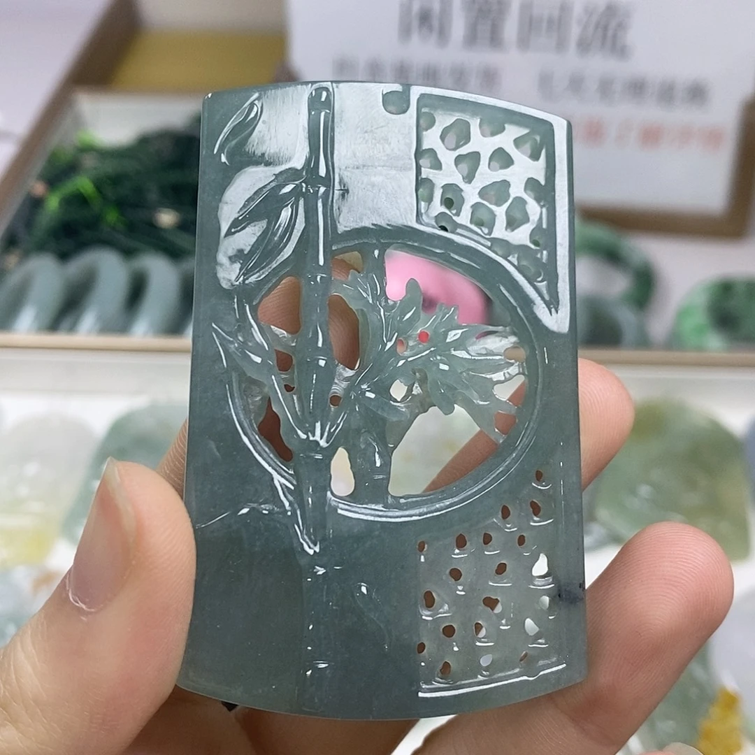 翡翠未镶嵌颈饰1-9翡翠A货挂件