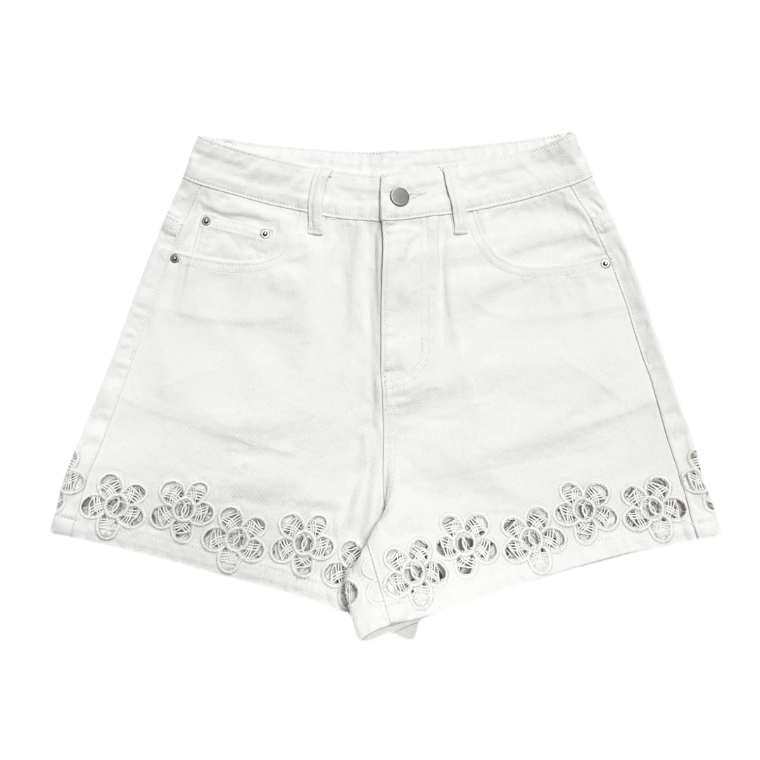 显瘦时尚时尚潮流重工牛仔短裤7601